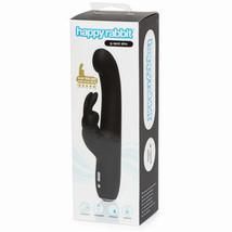 Happy Rabbit G-Spot Slim Rechargeable Silicone Slimline Rabbit Vibrator Black - £66.85 GBP