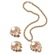 Ethlyn Nigerian/African Wedding Jewelry Set Hollow Leaf Pendant Necklace Earring - £28.80 GBP