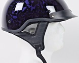 Purple Skull Boneyard DOT Shorty Half Motorcycle Helmet XS - 2XL - $74.95+