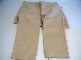 OLD NAVY PIXIE MID RISE LADY&#39;S ANKLE PANTS   6 KHAKI NEW - $18.81