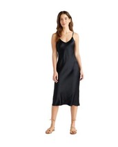 allbrand365 designer Womens Silk Slip Dress Size Medium Color Black - £43.39 GBP