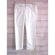 Aeropostale Lola Cropped Jegging Size 4 White Pants Jeans Cotton/Spandex - $8.99