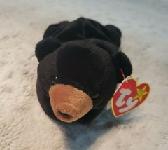 Ty Beanie Baby Blackie The Bear Plush Toy Born July 15, 1994 Butt Tag of... - $37.99