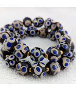Antique Venetian Style Thousand Blue Eyes Glass Beads Bracelet - $524.58 MXN