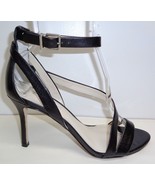 BCBG BCBGeneration Size 9.5 M DIEGO Black Leather Heels Sandals New Wome... - £94.40 GBP