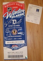 Wrigley Field Signed Winter Classic Cubs Red Wings Blackhawks Ticket Mikita Hull - £934.50 GBP