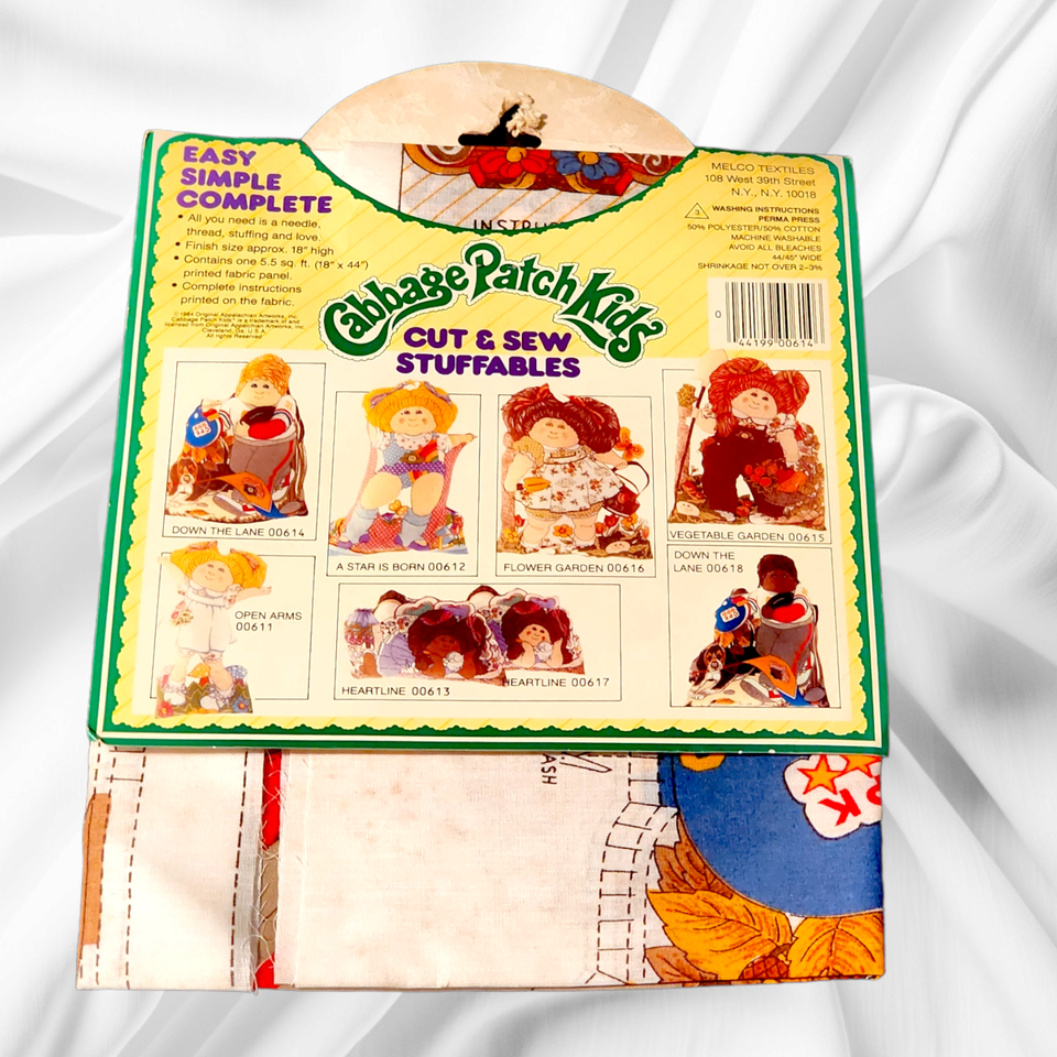 1984 Melco Textiles Cabbage Patch Kids Cut & Sew Stuffables #00614 Down the Lane Item image 2