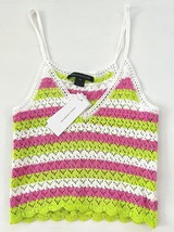 French Connection Nora Striped Crochet Knit Tank ( XS ) - £50.87 GBP