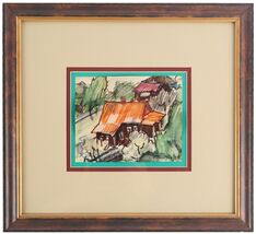 Senza Titolo (Studio Di Case) By Joseph Kapelyan Evidenziatore Su Carta ... - €643,89 EUR