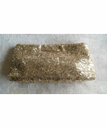 Victoria&#39;s Secret Gold Sequinned Clutch/Make up Bag Sparkly - $31.59 CAD