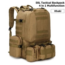 50L  Backpack,Men&#39;s  Backpack,4 in 1Molle   Bag,Outdoor Hi Climbing Army Backpac - £118.05 GBP