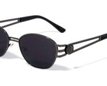 Kleo Slim Square Lion Head Medallion Casual Luxury Sunglasses (Gunmetal ... - $11.71