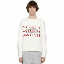 Euc Maison Margiela Tape Print Sweatshirt Off-White Size 52 Men - £144.93 GBP