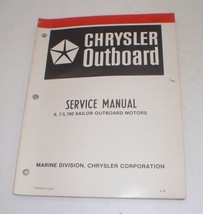 Chrysler Outboard Service Manual 6, 7.5, 180 Sailor - $16.98
