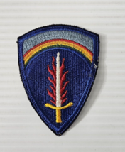 Military Patch~Flaming Sword under a Rainbow U.S. Army Europe Patch - £7.60 GBP
