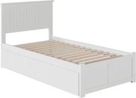 The Nantucket Twin Platform Bed In White Features A Turbo Charger, Flat ... - $526.92