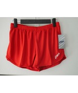 ASICS Womens Rival II 1/2 Split Short, Red, Large NWT - $21.78