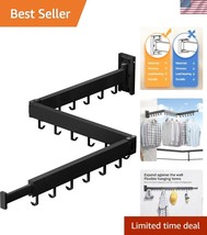 Collapsible Wall-Mounted Drying Rack - Space Saving Aluminum Laundry Sol... - $1,104.20 MXN