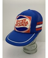 Vintage Pepsi Hat - Script Bottle Cap Felt Logo - 3 Stripe Trucker Cap E... - $2,351.23 MXN