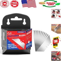 Sharper 50 Pack Utility Knife Blades - High-Quality SK5 Steel Cutting Edges - $15.88 CAD