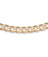 WOMENS MENS 18K GOLD OVER STERLING SILVER 22&quot; CURB LINK NECKLACE CHAIN - £316.97 GBP
