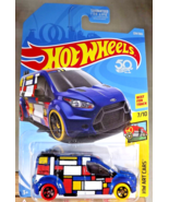 2018 Hot Wheels #224 HW Art Cars 7/10 HW FORD TRANSIT CONNECT Blue Red-Y... - $9.00