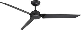 Roboto Smart Indoor And Outdoor 3-Blade Ceiling Fan 62In Matte Black Wit... - £328.03 GBP