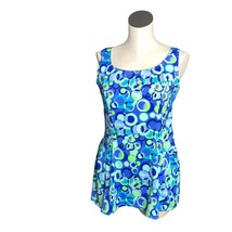 BB Tropics One Piece Swimsuit Womens 18 Modest Skirt Lined Bathingsuit Beach Blu - £28.74 GBP