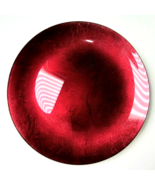 Decorative 8&quot; Red Plate Holiday Centerpiece Candle Holder Royal Red Arti... - $27.42 CAD