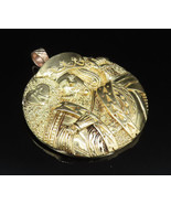 18K GOLD - Vintage Large Heavy King Of Hearts Medal Pendant - GP440 - £3,065.20 GBP