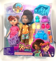 Karmas World 2 Doll Set Karma Grants Slumber Party Mattel - $15.71