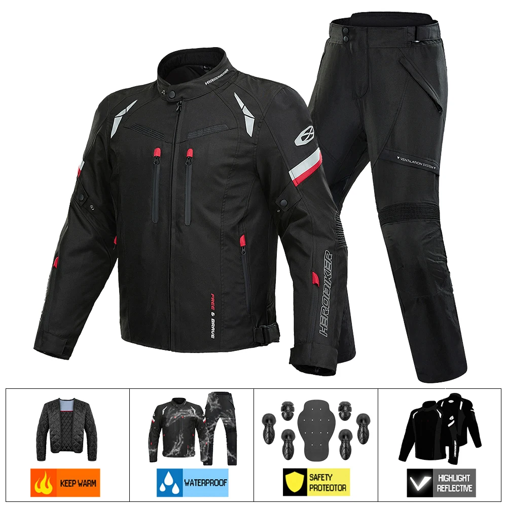 100% Waterproof Motorcycle Jacket Man Chaqueta Moto Wearable Riding Racing Moto - £105.53 GBP+