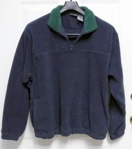 New Sz XL Ozark Trail Mens Dark Blue w/Green Collar Med Weight Washable Sweater - £7.92 GBP