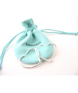 Tiffany &amp; Co Peretti Open Heart Hoop Hoops Earrings 1.5 Inches Pouch Gif... - £394.64 GBP
