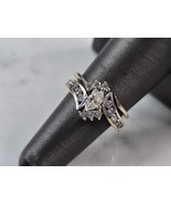 Womens Vintage Estate 14K White Gold Spinel Topaz &amp; Diamond Ring, 2.3g E... - $7,340.40 MXN