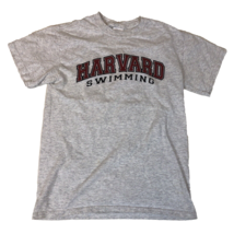 Harvard University Crimson Swimming Double Sided Gray T Shirt Adult Size... - £19.71 GBP