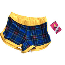 TRUNKETTES Women&#39;s Swim Trunks Surfing Board Shorts Plaid Yellow Trim Me... - £16.62 GBP