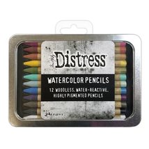 Ranger Industries Tim Holtz Distress Watercolour Pencils Kit 1 (12 Pack) - £10.75 GBP