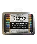 Ranger Industries Tim Holtz Distress Watercolour Pencils Kit 1 (12 Pack) - £10.98 GBP