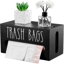 Trash Bag Dispenser, Trash Bag Organizer Wall Mount, Wooden Trash Bag Roll Holde - $33.99