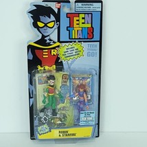 Bandai Teen Titans Robin And Starfire 3.5” Action Figures w/ game card NEW - £79.14 GBP