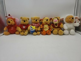 6 Disney Store Winnie The Pooh miniature plush lamb picnic firefly tigger sweate - £31.53 GBP