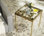 Safavieh Home Collection Otto Antique Gold Ginkgo Leaf Side Table, 16.5&quot;... - $259.99