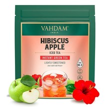 INSTANT Hibiscus Apple Iced Tea Powder (150g) | Himalayan Hibiscus Green Tea - £27.13 GBP