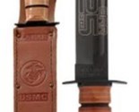Kabar USMC 125th Anniversary Fixed Blade 7in Knife Leather Handle Sheath - £96.82 GBP
