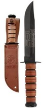 Kabar USMC 125th Anniversary Fixed Blade 7in Knife Leather Handle Sheath - £98.35 GBP