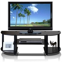 Espresso &amp; Black TV Stand Entertainment Center - Fits up to 42-inch TV - £97.90 GBP