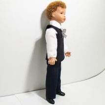 Dressed Boy Caco 11 1197 School Uniform Blk &amp; Navy Flexible Dollhouse Miniature - £22.70 GBP