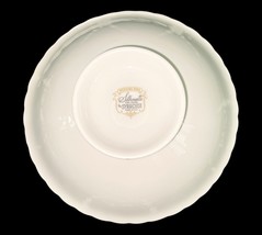 Syracuse China Wedding Ring Silhouette Serving Bowl 8.5" White Silver Trim USA image 6
