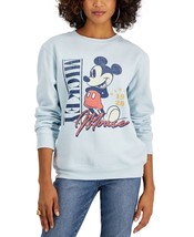 Disney Women&#39;s Juniors&#39; Mickey Mouse Graphic-Print Sweatshirt Blue M B4HP - £19.91 GBP